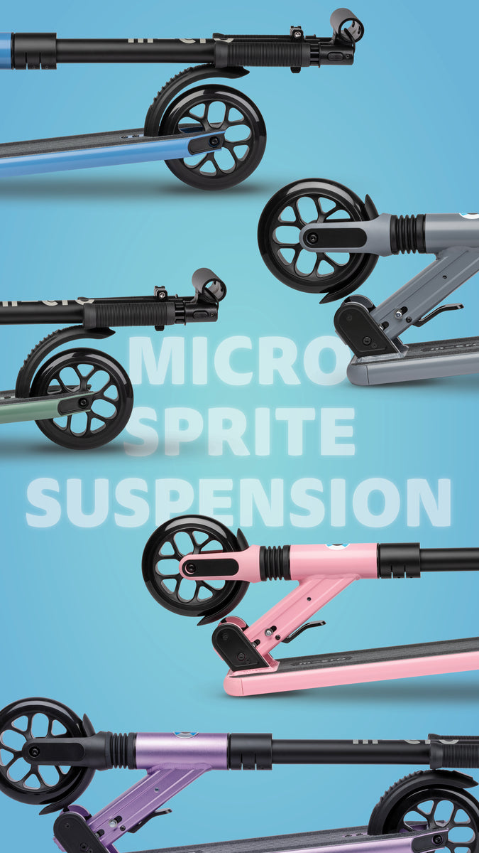 Micro Sprite Suspension Scooter - Aqua - 2-Wheeled Scooter for Kids and Adults