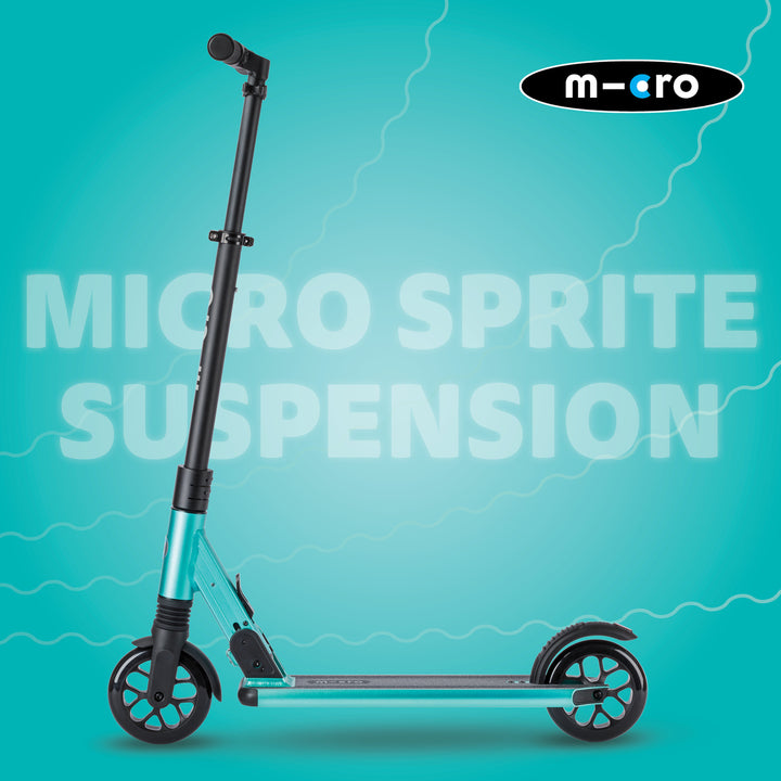 Micro Sprite Suspension Scooter - Aqua - 2-Wheeled Scooter for Kids and Adults