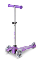 Mini Micro Deluxe - LED Wheels - Fairy Glitter Purple - 3-Wheeled Scooter for Kids, Ages 2-5