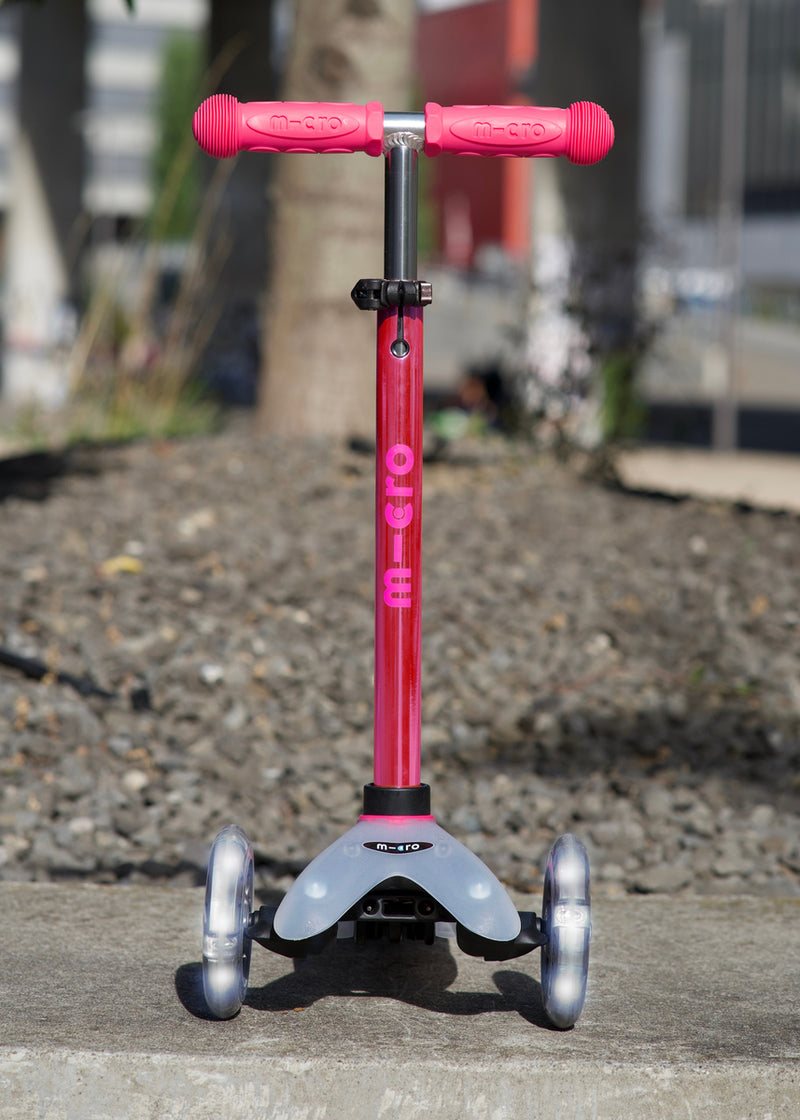 Mini Micro Deluxe Flux LED - Neochrome Pink - 3-Wheeled Scooter for Kids, Ages 2-5