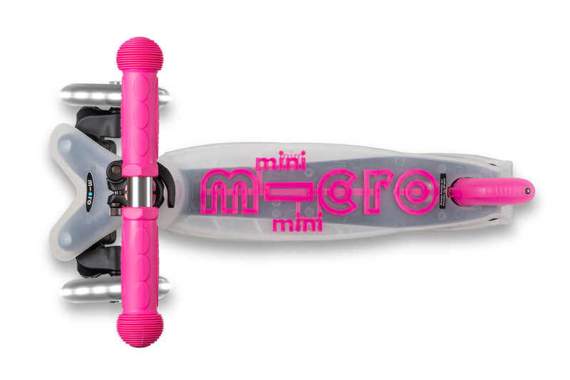 Mini Micro Deluxe Flux LED - Neochrome Pink - 3-Wheeled Scooter for Kids, Ages 2-5