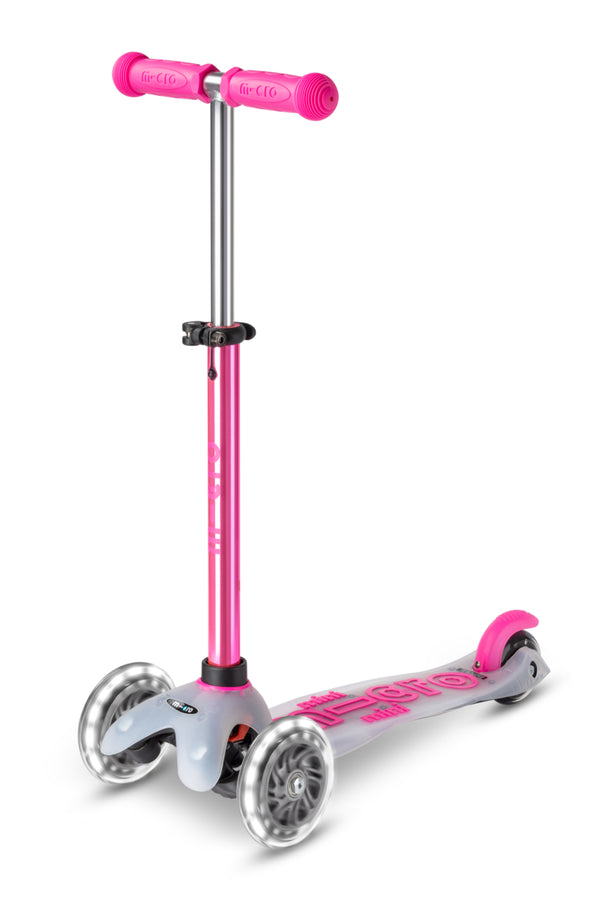 Mini Micro Deluxe Flux LED - Neochrome Pink - 3-Wheeled Scooter for Kids, Ages 2-5