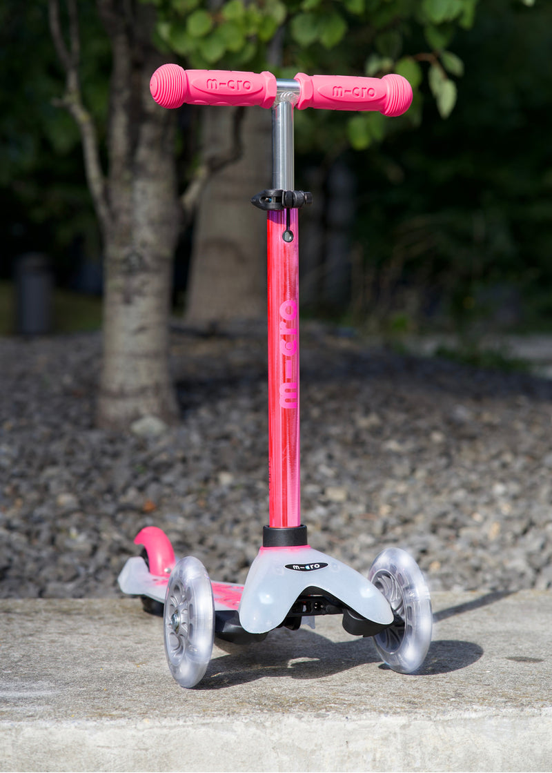 Mini Micro Deluxe Flux LED - Neochrome Pink - 3-Wheeled Scooter for Kids, Ages 2-5