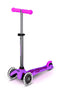 Mini Micro Deluxe Glow LED - Frosty Pink - 3-Wheeled Scooter for Kids, Ages 2-5