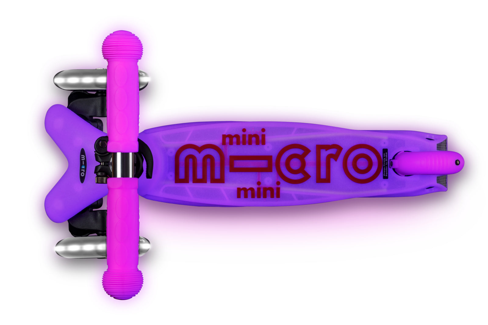 Mini Micro Deluxe Glow In The Dark Scooter - Frosty Pink | Fun