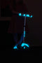 Mini Micro Deluxe Glow LED - Glacier Aqua - 3-Wheeled Scooter for Kids, Ages 2-5