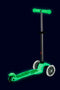 Mini Micro Deluxe Glow LED - Icy Lime - 3-Wheeled Scooter for Kids, Ages 2-5