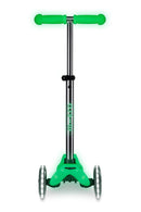 Mini Micro Deluxe Glow LED - Icy Lime - 3-Wheeled Scooter for Kids, Ages 2-5