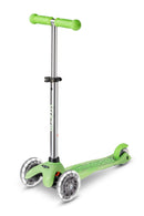 Mini Micro Deluxe Glow LED - Icy Lime - 3-Wheeled Scooter for Kids, Ages 2-5