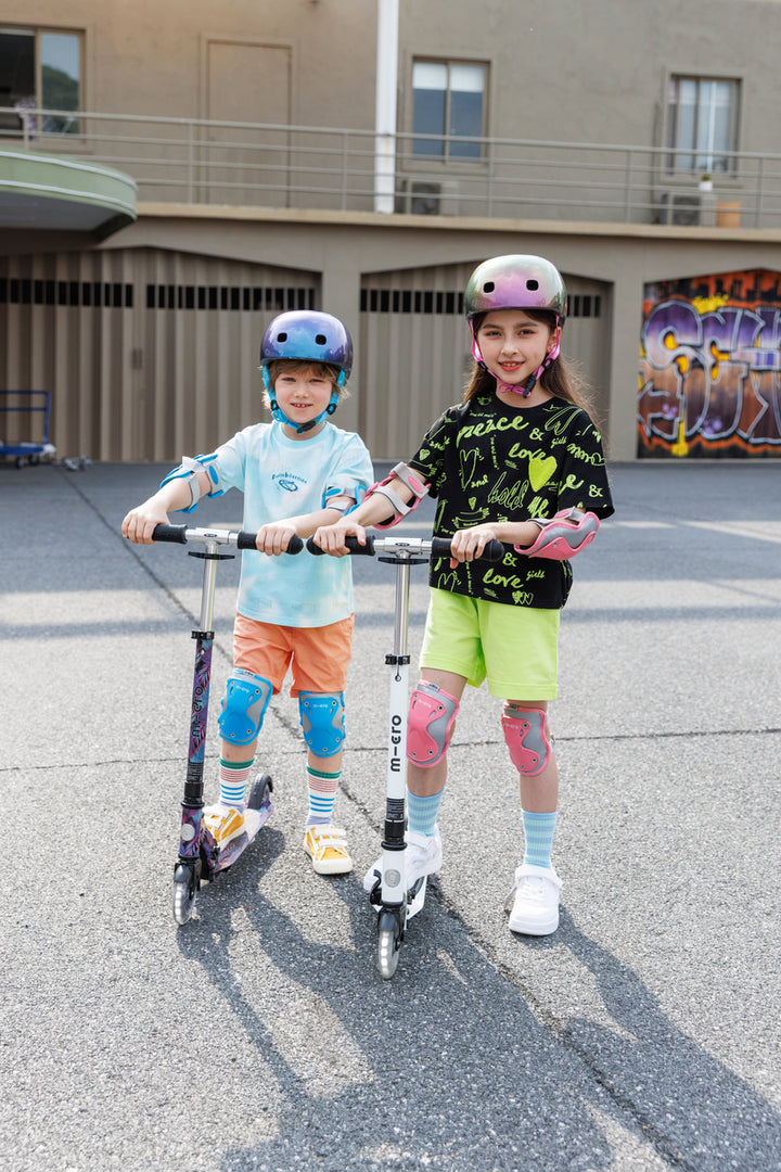 Micro Sprite Scooter - LED Wheels - Glow White - 2-Wheeled Scooter for Kids and Teens