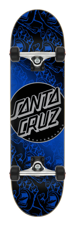 Santa Cruz 8.25" Large Skateboard - Other Dot Hands - Ages 14 - 16+