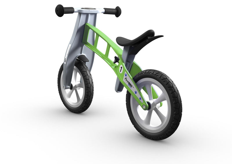 FirstBIKE Basic | Green Balance Bike (without brake and with solid tyres)