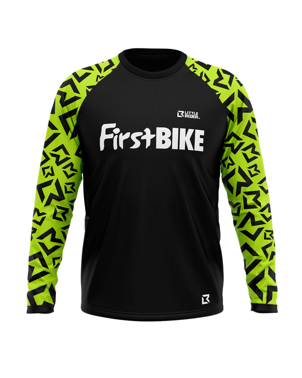 FirstBIKE | Little Rider - Kiddies Technical Jersey - Limey