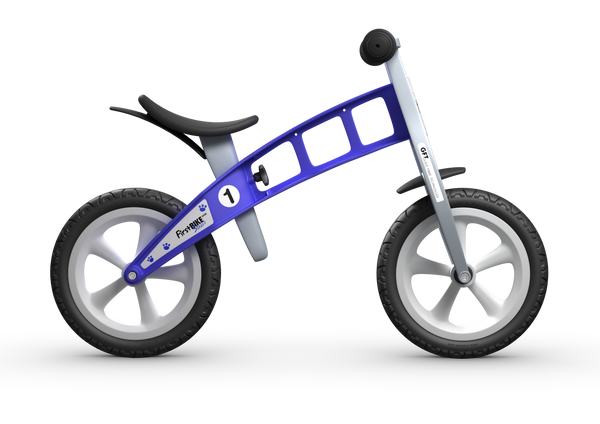 FirstBIKE Basic Blue Balance Bike without brake and with solid tyres
